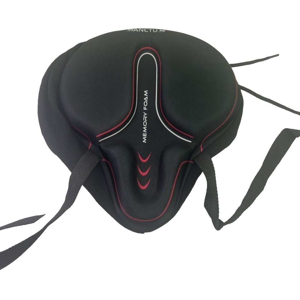Sanctus Bike Seat Cover Unisex OS Black‎ Excellent Memory Foam Padded Reflective